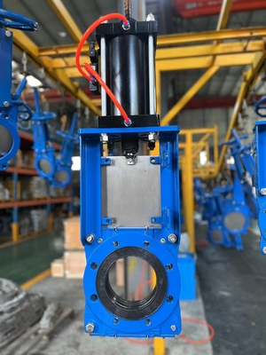 Temperature Range 0-200C Heavy Duty Knife Gate Valve With DIN Design Standard