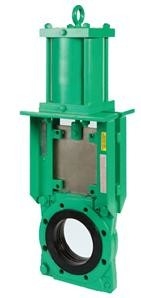 Katup gerbang pisau slurry dengan desain sambungan pneumatik dan las butt yang bertindak ganda
